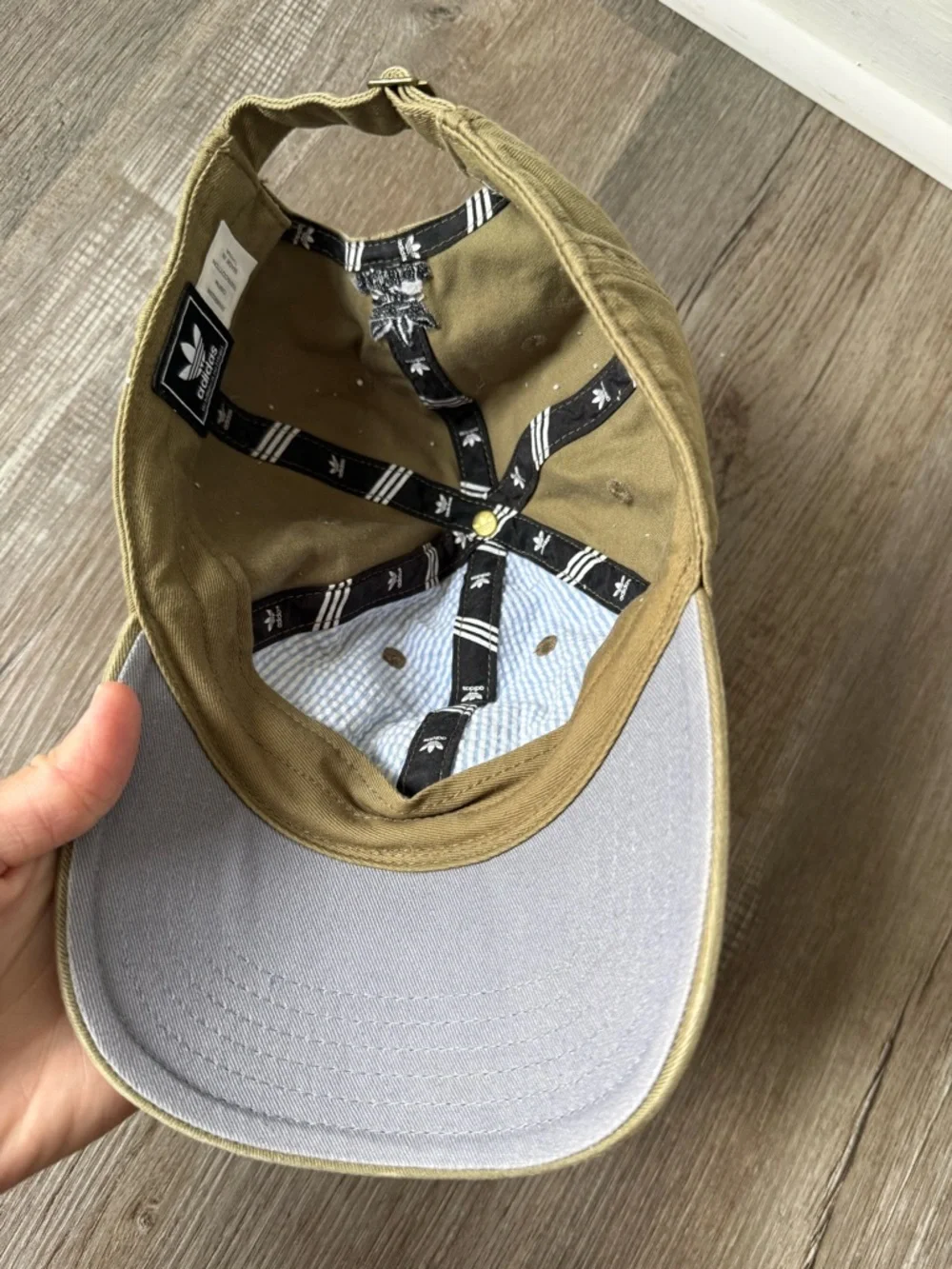 Adidas Trefoil Olive Green Adjustable Baseball Cap Hat OS - Picture 3 of 5